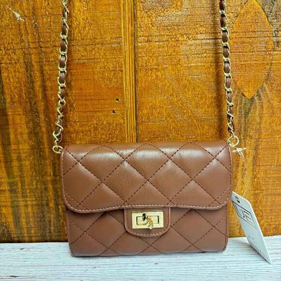 URBAN EXPRESSIONS Wendy Quilted Crossbody - Chocolate - Picture 1 of 6